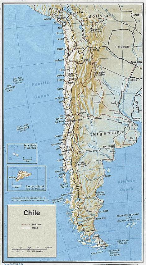 II. Recursos Hídricos en Chile Chile se desarrolla entre los paralelos 17 30' y 56 30' S. Se extiende a lo largo de unos 4.330 km.