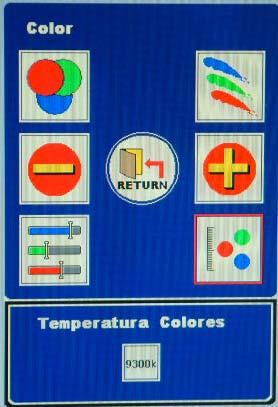 (4) Temperatura de color: Va de una temperatura de 6500k a 9300k.