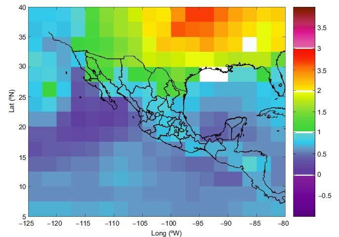 ESCENARIOS DE CAMBIO CLIMATICO Anomalías de temperatura en México para el