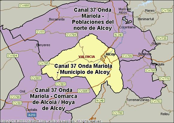 Áreas de realización del estudio Municipio de Alcoy Análisis cuantitativo Última actualización