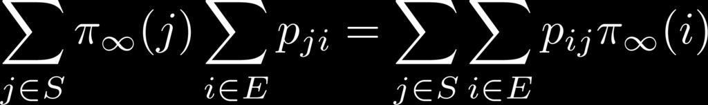Ecuaciones de Balance Las ecuaciones de balance se pueden extender a conjuntos S de estados Se toma la ecuación Se suma en
