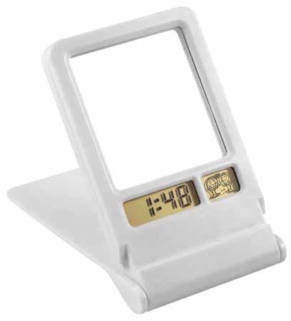 CÓD: B10 Espejo con tapa, incluye reloj digital con alarma.