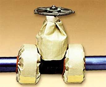 La porción superior de la válvula es protegida por un protector de seguridad especialmente diseñado que se enrolla alrededor del bonete y convenientemente se llama protector del bonete de la válvula.