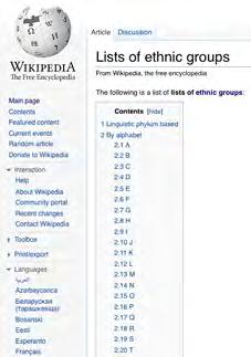 aspectos interesantes de poblaciones de todo el mundo. Wikipedia.