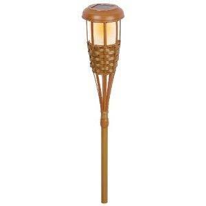 Solar Tiki Torch (Antorcha Solar) Esta hermosa lámpara solar está fabricada a base de bamboo y refuerzos en