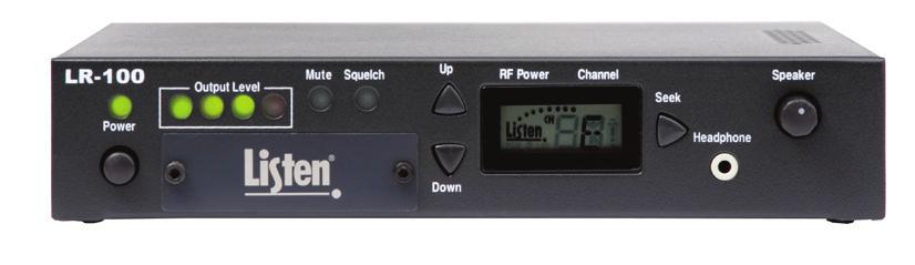 RECEPTORES LISTENRF 216 MHZ Productos RF 216 MHz de Listen Technologies Espectro no sobreutilizado Más del doble de alcance, hasta 914 m