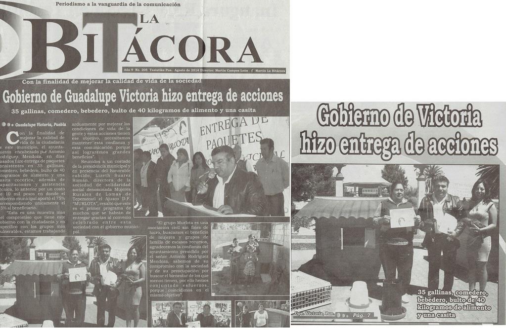 Febrero 2015: Periódico El Grafico, El Universal;