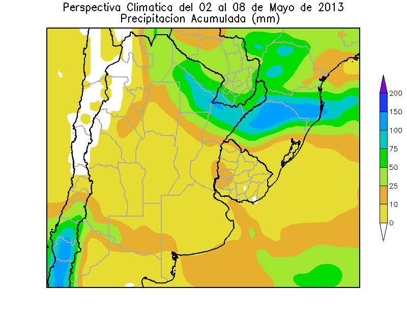 Las precipitaciones se concentrarán sobre el ángulo nordeste del área agrícola, siendo escasas sobre el resto de la Región.