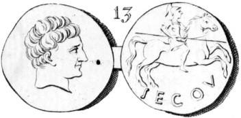 8a Esta moneda, publicada por Ripollès, 2005: 194 nº 1185, es una falsificación fundida a la que se le ha añadido la leyenda ƧEGOV.