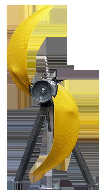 Mezcladores - Mezclador sumergible de propelas compacto - Mezclador sumergible de propelas tipo banana - Fuerza hasta 7.000 N (1.