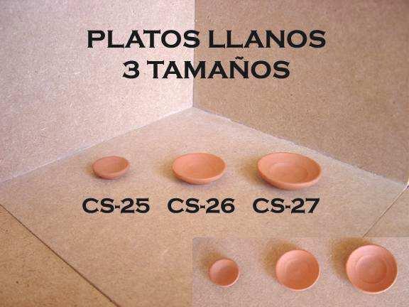 CS-85: 1 10 VINATERA CS-86: 1 10 LECHERA 2 ASAS AC-09/V: Espita + tapón = 1 PLATOS LLANOS 3 TAMAÑOS Platos hechos a mano.
