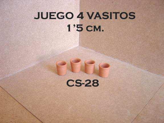 CS-25: 0 70 Unidad.1 5 cm. diametro CS-26: 0 70 Unidad.2 5 cm. diametro. CS-27: 0 70 Unidad.3 cm. diametro. VASITOS 1 5 CM Vasitos hechos a mano de 1 5 cm.