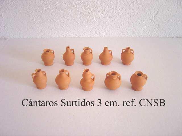 CATALOGO MINIATURAS BELENES CANTAROS SURTIDOS 3 CM. SIN ESMALTAR 10 Cántaros distintos sin esmaltar con un tamaño aproximado de 3 cm.