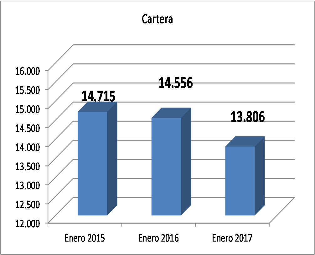 CARTERA FONDO EXTRALEGAL (Millones de Pesos) Conceptos Enero 2015 Enero 2016 Enero 2017 Cartera 14.