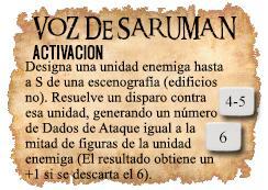 La Fuerza de Saruman: Saruman puede repetir cualquier Dado de
