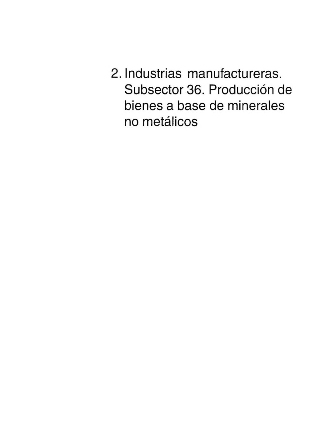 2. Industrias manufactureras. Subsector 3.