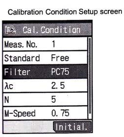 El perfil de filtro aparece en la pantalla de condición de calibración. 6.5.