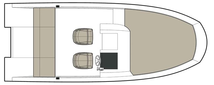 Asientos piloto y copiloto giratorios y con base practicable para una conducción más cómoda Especificaciones modelo Eslora