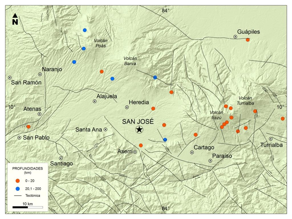 fallamiento local. El día 30 de abril se registró un nuevo sismo sentido en la zona del volcán Irazú (Mag. 3,6) asociado a fallamiento.