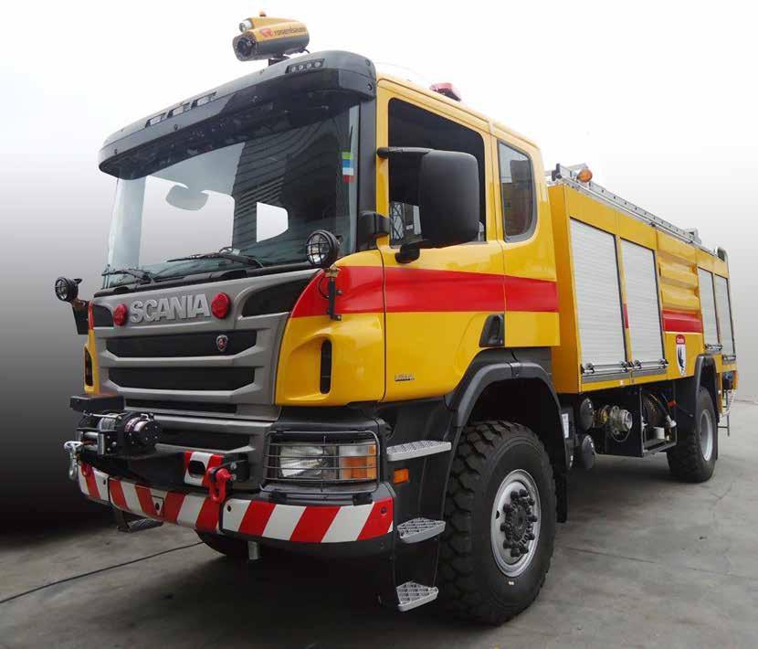 Cumple las Normas: NFPA-414, EUA - Standard for Aircraft Rescue and Fire-Fighting Vehicles ICAO,