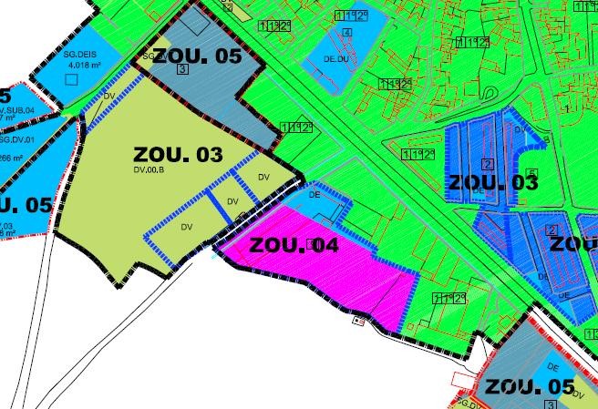 B.- CLASIFICACIÓN DEL SUELO: SUNC ZOU.04 Suelo urbano no consolidado D.- DETERMINACIONES DE LA ZOU Delimitación.