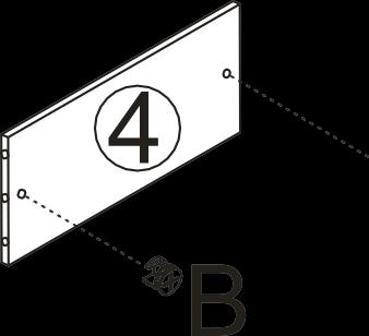 PASO 1 PASO 1 (1) Atornille 1 perno de leva (A) en el agujero con rosca en la tabla izquierda de soporte (2).