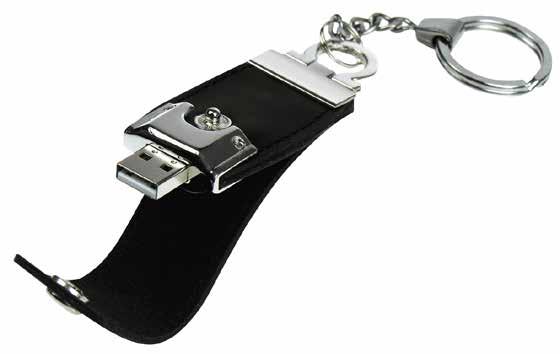 CÓD: C9 Necesitas un regalo ejecutivo con clase?...llavero metálico con USB Pendrive ejecutivo de simil cuero negro de 4 GB de capacidad.
