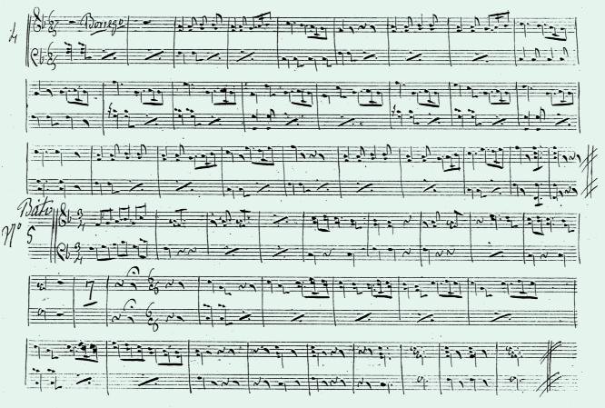 Fragments de la partitura de Los Pastorcillos en Belén, originals del compositor manresà Marià Vallés,