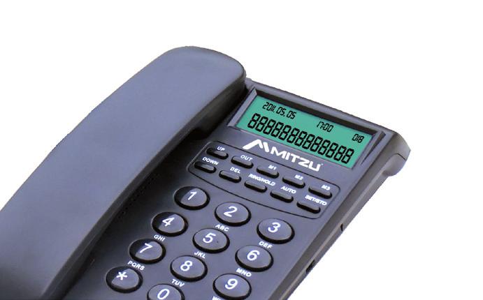T ALÁMBRICOS MP-330BK Teléfono de escritorio o pared Sistema DUAL /DTMF 6 Timbres seleccionables Identificador de