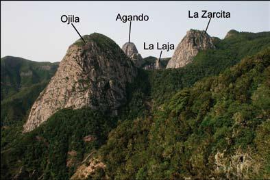 En esta parada podemos ver el conjunto de Roques más representativo de la isla: los Roques de Agando, La Laja, Ojila y La Zarcita.