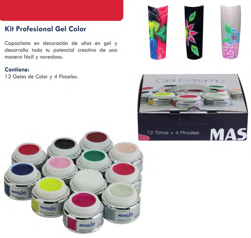 Decoración en Gel Kit Profesional Gel Color Capacítate en decoración de uñas en gel y desarrolla