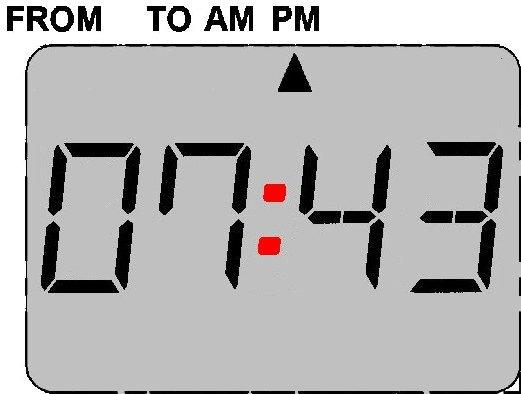 Un apoyo breve sobre PROG/OK permite visualizar la hora que es durante 3s