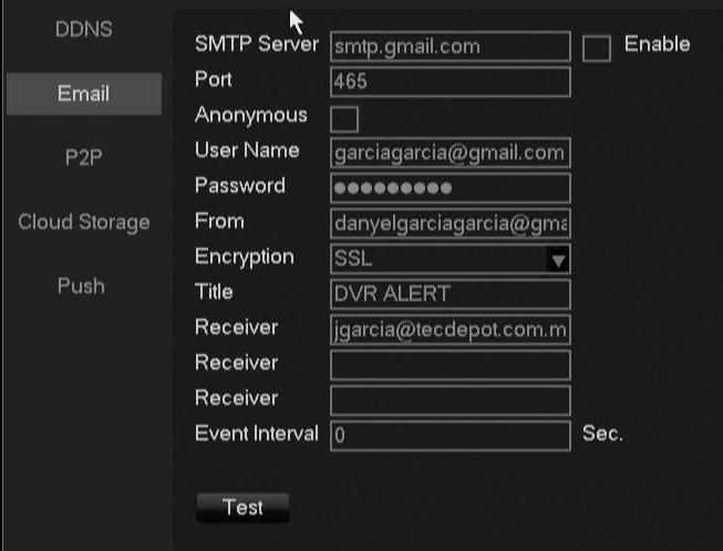Solo funciona con cuentas Gmail con los siguientes datos: SMTP Server: smtp.gmail.