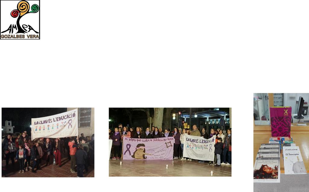 25 DE NOVEMBRE: DIA INTERNACIONAL CONTRA LA VIOLÈNCIA DE GÈNERE - Elaboració d una pancarta contra la violència de gènere i participació en la marxa del 25 de novembre