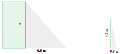 ACTIVIDADES 5 1. Calcular la altura de un edificio que proyecta una sombra de 6.5 m a la misma hora que un poste de 4.5 m de altura da una sombra de 0.90 m. 2.