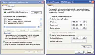 255.255.0 En: Default gateway la dirección del router destino, en el DNS deberá colocar el DNS de su proveedor o podrá colocar la IP del router destino, el