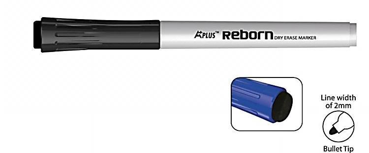 Pizarra blanca con borrador Ref. BY107601 Marcador pizarra blanca Con borrador incorporado fácil de borrar Color Azul, Negro 2,0 mm 12 / 144 unid.