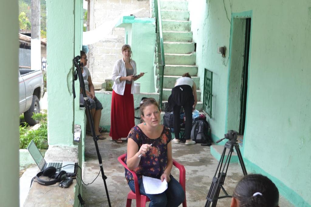2014 Clínica Jurídica(IMUMI), con el objetivo de entrevistar a mujeres de la comunidad de Coyolillo, que fueron migrantes a fin de recuperar testimonios y levantamiento de datos, debido