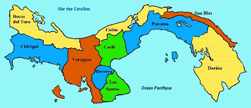 REPUBLICA DE PANAMA: 9 provincias, 1 comarca HACIA