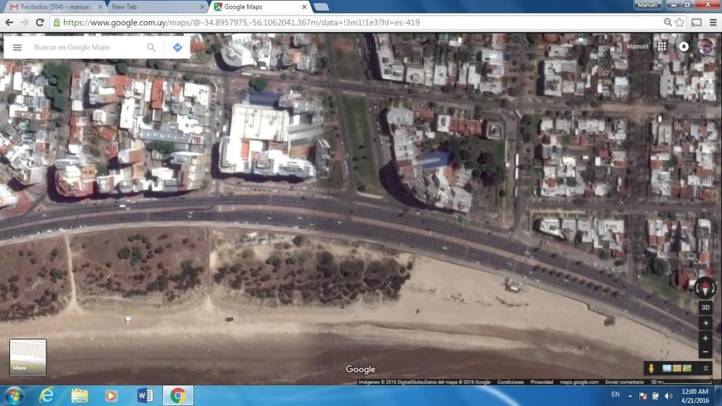 Situación actual: El punto más riesgoso en cuanto a confusión de por cual calle acceder a la rambla de Malvín se da en Concepción del