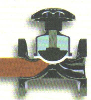 Válvulas de diafragma Las válvulas de diafragma son de vueltas múltiples y efectúan el cierre por medio de un diafragma flexible sujeto a un compresor.