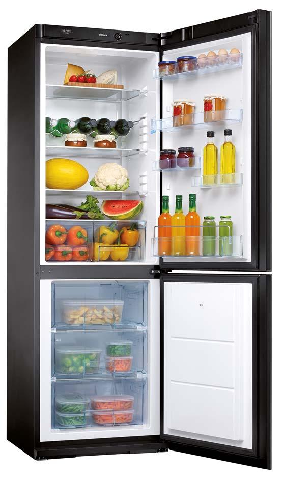 /comodidad Amica Cajones para frutas y verduras Organiza los alimentos en cajones para frutas y verduras. Iluminación LED Un refrigerador mejor iluminado es más cómodo de usar.