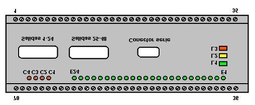 2.6.- Tablas de Relés. El controlador InfoDina es capaz de accionar hasta 48 relés, distribuidos sobre dos tablas de 24 relés idénticas.