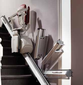 Con un perfil de aluminio suave, este salvaescaleras puede instalarse en casi todas las escaleras rectas.