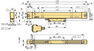 Sistema digital de captación lineal Linear Scale Tipo AT 115 Límites de error (20 C): (5 + 5 L 0 /1000) µm Máx.