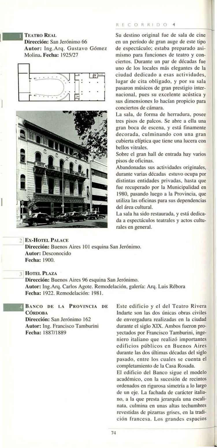 _ TEATMO REAl. Dire<:ción: San Jerónimo 66 Autor: lng.ar<l. Gustavo Gómez Molina. Fecha: 1925127 R!