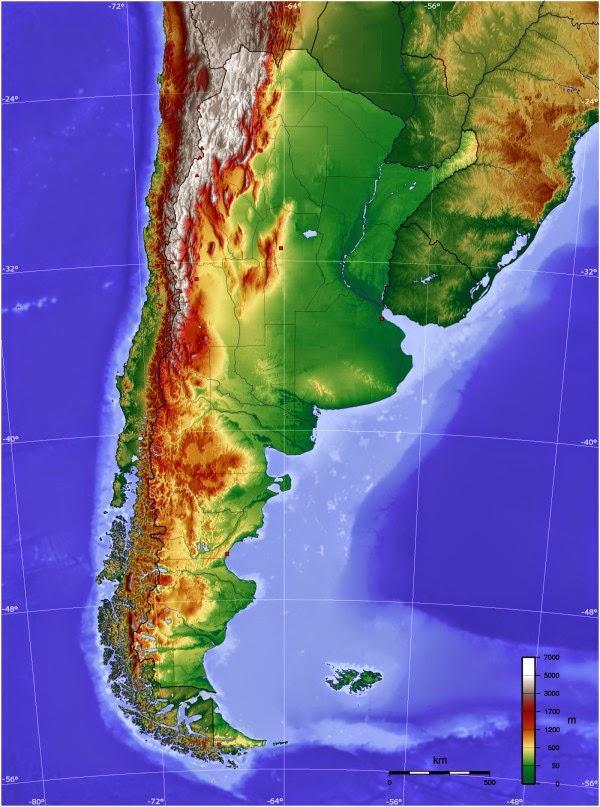 Argentina Puntos extremos Norte: Provincia de Jujuy, Latitud 21º 46' S; Longitud 66º 13' O.