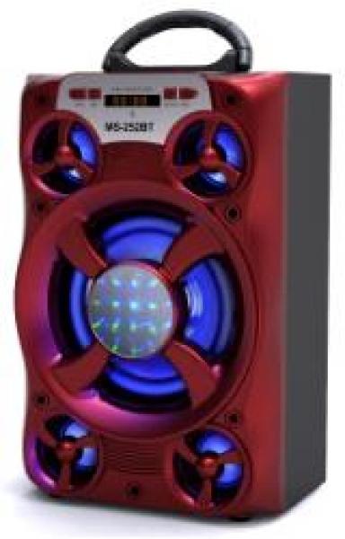 MS-252BT PARLANTE CON RADIO FM, SD, USB, RECARGABLE, LIVIANO!!!! Parlante portatil. Con luces multicolor.