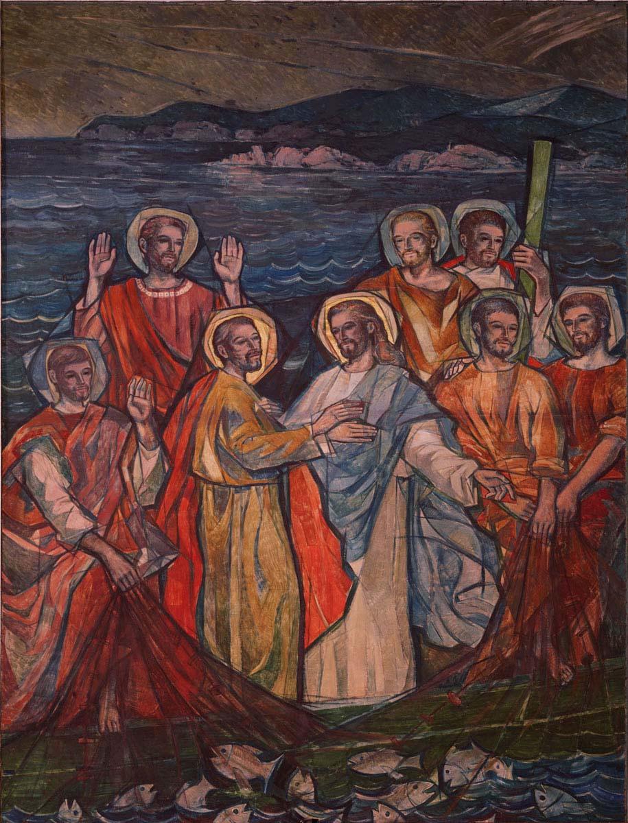 Església parroquial de Sant Esteve de Castellar: Pintura mural i religiosa Pintura mural religiosa, realitzada entre els anys 1951 i 1968 Mostra de fotografies de murals realitzats,