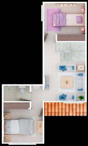 50m 2 - Pisos: Loseta cerámica en sala, comedor, cocina y recámaras, azulejo en área húmeda de